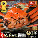 【ふるさと納税】≪茹で≫越前がに大(タグ付き)1杯(生で1kg以上)カニ酢90cc付 板前特製手仕込み 食べ方しおり付き【雄 ズワイガニ かに カニ 蟹 越前ガニ 姿 ボイル 冷蔵 福井県】【2月発送分】希望日指定可 備考欄に電話番号をご記入ください