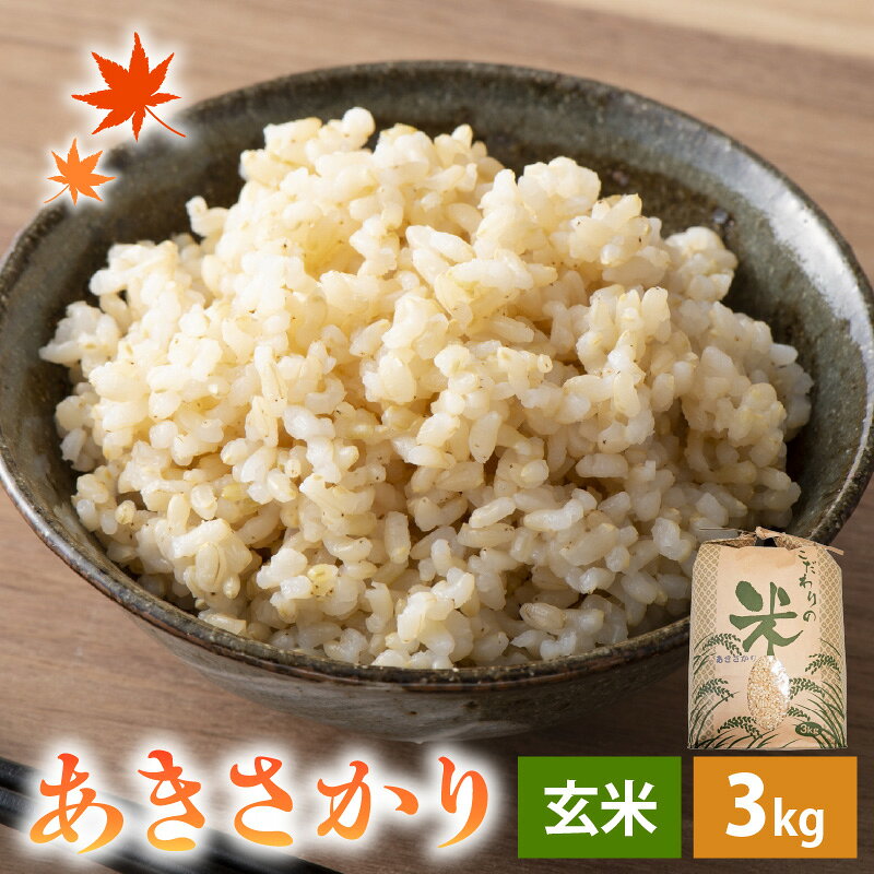 【ふるさと納税】【新米】 令和7年産 あきさかり 3kg 福井県産 コシヒカリ系統品種【玄米】【お米 アキサカリ 3キロ】 [e30-a090]