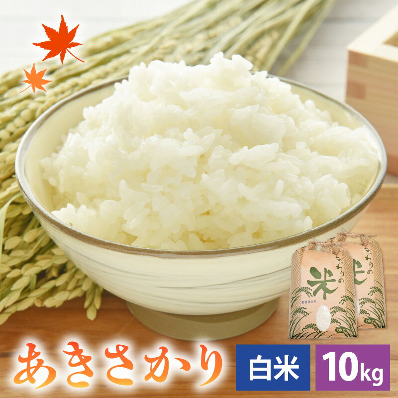 【福井県越前町】 送料無料！ほどよい粘りと甘み、ふっくら食感。コシヒカリ系統のお米です。　【ふるさと納税】【新米】 令和7年産 あきさかり 10kg 福井県産 コシヒカリ系統品種【白米】【お米 アキサカリ 10キロ】 [e30-b013]