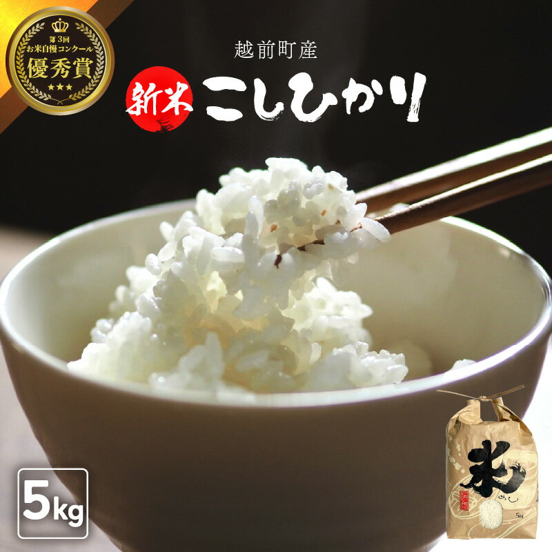 【ふるさと納税】【令和7年産・新米】お米 こしひかり 5kg(精米) 福井県産 炊きたての美味しさを追求したお米【米 コメ kome 5キロ 精米 白米 人気品...