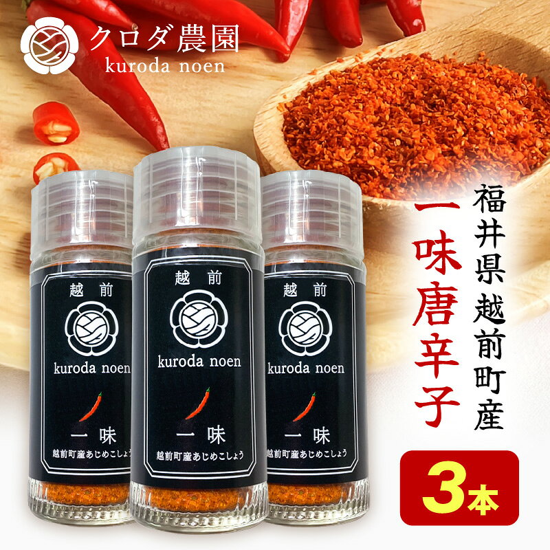 【ふるさと納税】クロダ農園直送！しっかり辛くて 香り高い 国産 一味唐辛子 15g × 3本 【 産地直送 高級唐辛子 うまい からい 調味料 カレー そば どんぶり 伝統野菜 】