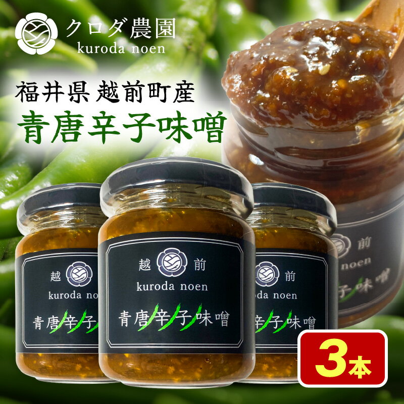 クロダ農園直送!国産 青唐辛子味噌 140g × 3個 [旨辛 おかず 味噌 調味料 辛い 焼肉 おにぎり 野菜 調理 便利]