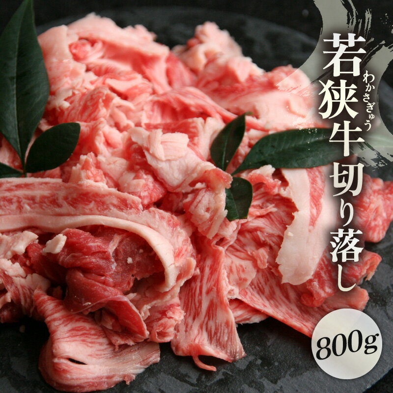 牛肉 若狭牛 切り落とし 800g 国産 黒毛和種 黒毛和牛[ブランド 和牛 わかさ 福井 野菜炒め 肉じゃが すき焼き 冷凍 家飲み ご褒美 贅沢] [m15-a001]