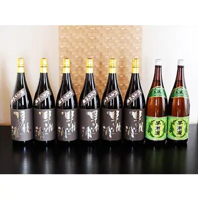 【早瀬浦】純米大吟醸 1800ml × 6本 ＆ 本醸造 1800ml × 2本 セット【飲み比べ 日本酒 地酒 福井 美浜 早瀬 フルーティ 男酒 硬水 ミネラル 希少 ご褒美 家飲み】 [m16-o005]