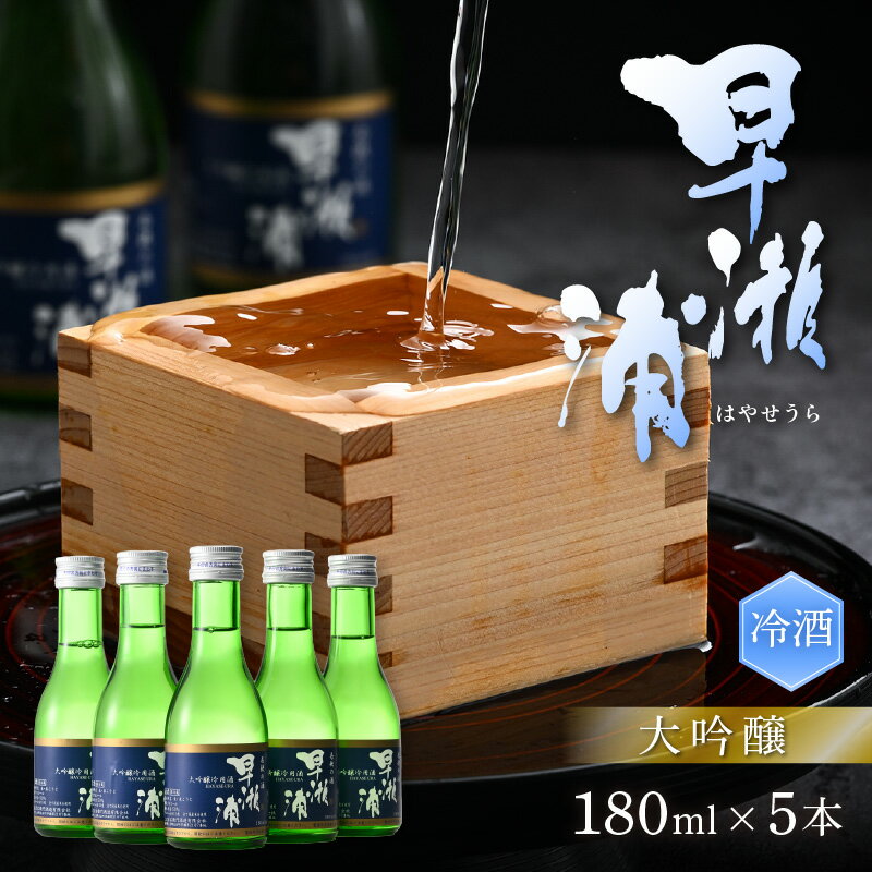 [早瀬浦]大吟醸冷用酒180ml × 5本 セット[入手困難 山田錦 大吟醸 冷酒 日本酒 地酒 福井 美浜 早瀬 フルーティ 男酒 硬水 ミネラル 希少 ご褒美 家飲み 就職祝い 転職祝い ハレの日] [m16-a002]