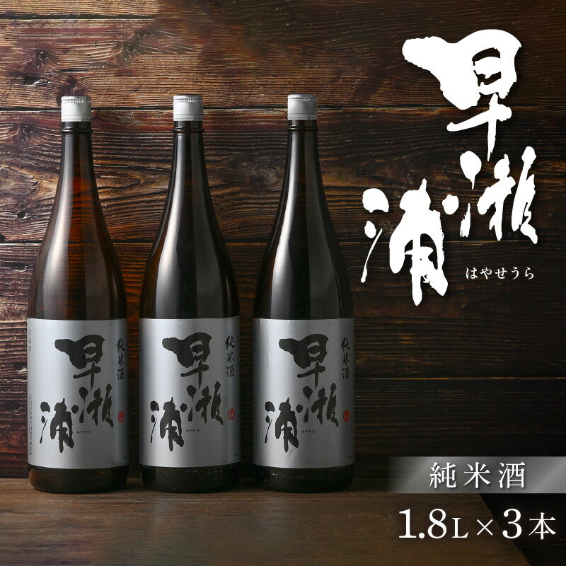 80位! 口コミ数「0件」評価「0」【早瀬浦】純米酒 1800ml × 3本 【日本酒 地酒 福井 美浜 早瀬 フルーティ 男酒 硬水 ミネラル 希少 ご褒美 家飲み】 [m1･･･ 