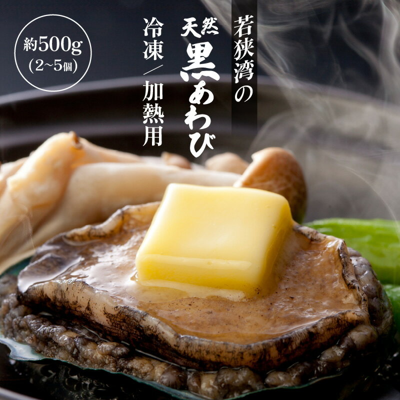 【ふるさと納税】天然 黒アワビ 計約500g (2～5個) 冷凍・加熱用【2024年8月31日まで発送】 日本海若...