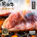 【ふるさと納税】肉 A5若狭牛 赤身ロース 焼肉用 約500g 牛脂付き 黒毛 和牛 黒毛和種 【ブランド 和牛 わかさ 福井 焼き肉 スライス 冷凍 アウトドア キャンプ バーベキュー BBQ お家焼肉 家…