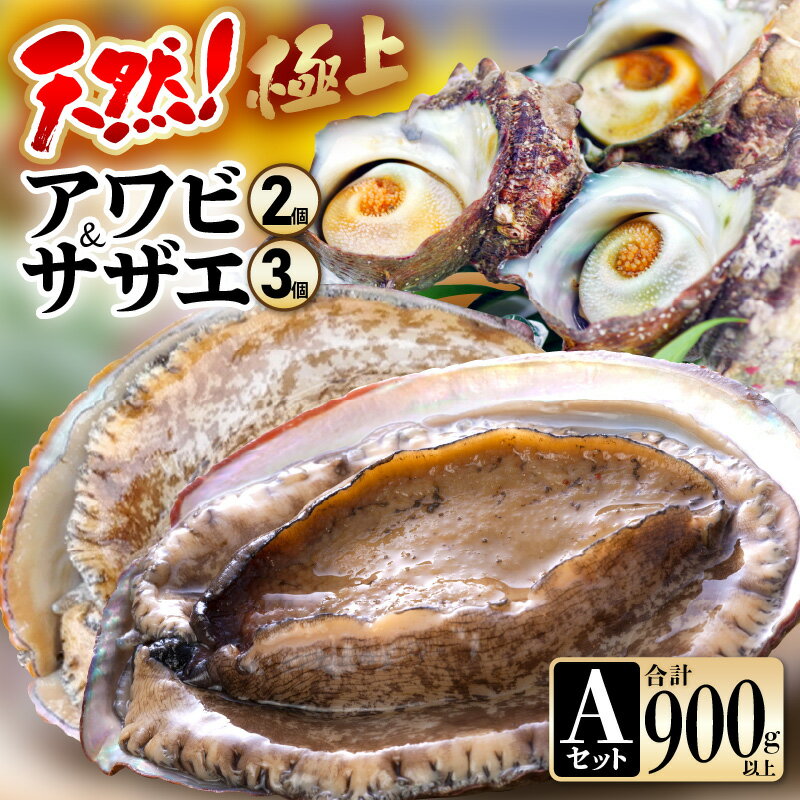 【ふるさと納税】【先行予約】【期間限定】天然！極上 アワビ ＆ サザエ セットA【2025年11月下旬以降順次発送予定】【入手困難 産地直送 刺身 お造り おせち バター焼き BBQ あわび 鮑 サザエ さざえ 貝 海鮮 魚介 酒の肴 つまみ 贅沢 ご褒美 冷凍 福井】 [m21-j004]