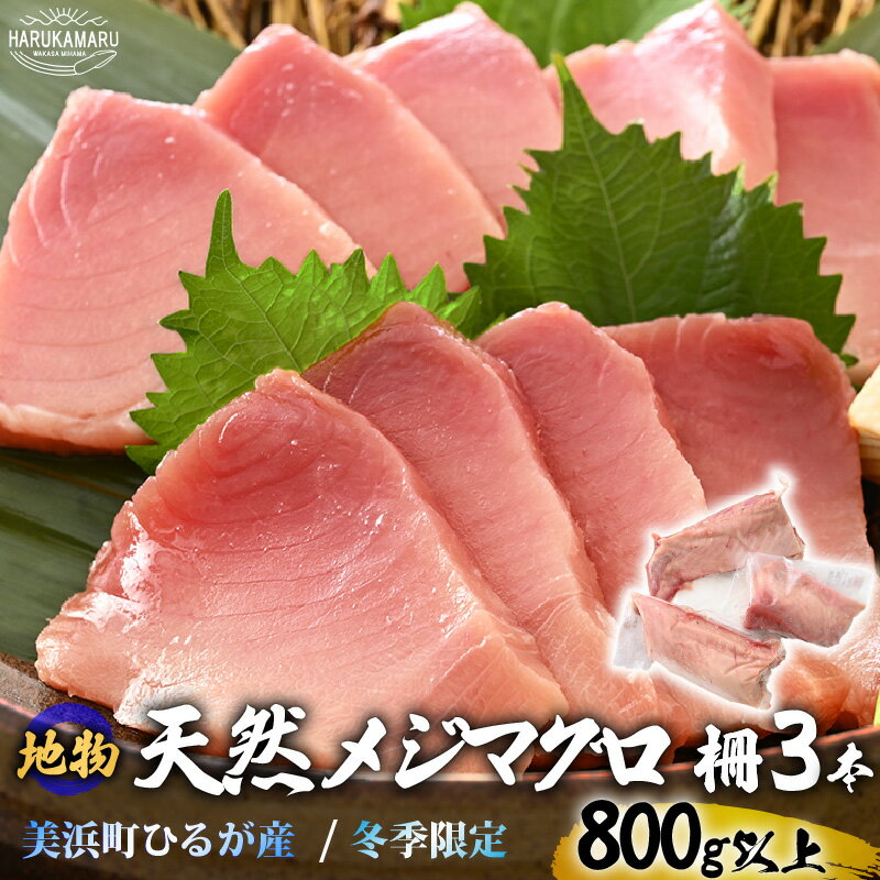 天然!地物!ひるがのメジマグロ 柵3本[合計800g以上][マグロ まぐろ 鮪 クロマグロ 本マグロ 幼魚 刺身 まぐろたたき トロ 大トロ 中トロ 赤身 海鮮 海鮮丼 国産]