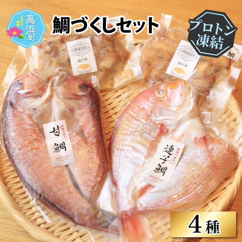 鯛づくしセット(プロトン凍結) [B-022006]|詰め合わせ ギフト 海 セット 魚 冷凍 プロトン冷凍 凍結 小分け ご飯のお供 おつまみ お中元 お歳暮 お弁当 酒の肴 保存食 おかず 魚介類 送料無料