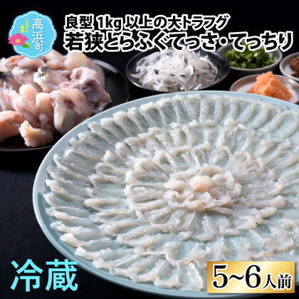 【福井県産 若狭とらふぐ】若狭とらふぐてっさ・てっちりセット（5～6人前）|ふぐ ふぐ刺し ふぐ鍋 ふぐひれ 刺身 薄造り 冷蔵 ブランド 低カロリー 旬 贈り物 年末年始 お歳暮 贅沢 高級 送料無料 [H-007001]