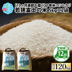 【ふるさと納税】【令和5年産】【12ヶ月連続定期便】一等米コシヒカリ 若狭富士の米 5kg×2袋×12回 計120kg｜お米 精米 白米 コシヒカリ こしひかり 最高等級[M-012002]