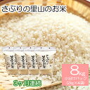 14位! 口コミ数「0件」評価「0」定期便 【3ヶ月連続】さぶりの里山のお米　コシヒカリ精米　小分けパックのセット　8kg　【定期便・お米・コシヒカリ】