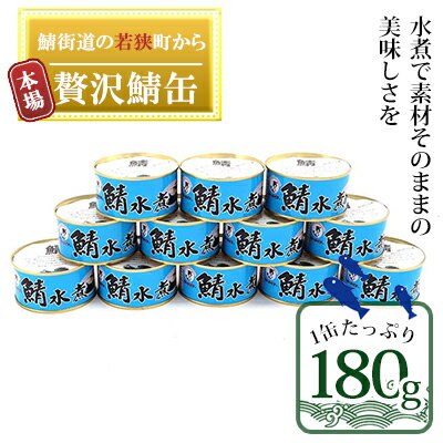 【ふるさと納税】【お歳暮】若狭の鯖缶 12缶セット（水煮）　【加工食品・魚貝類・魚貝類・加工食品】　お届け：2021年12月1日〜2021年12月25日･･･