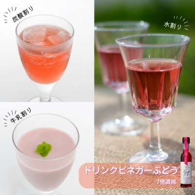 【ふるさと納税】飲む酢のイメージを変える!ドリンクビネガー3本セット(ぶどう・ゆず・生姜)　≪飲むワインビネガー≫【配送不可地域：離島】【1282620】