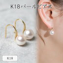 K18イエローゴールド アコヤパールピアス 43-6264