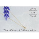 【ふるさと納税】K18YG ブラウンダイヤモンド 0.08ct ペンダント(1点)【配送不可地域:沖縄県】【1345676】