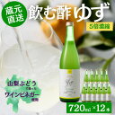 【ふるさと納税】お酢のイメージを変える!ドリンクビネガーゆず12本セット〈濃縮タイプ飲む酢/山梨産ビネガー使用〉【配送不可地域：離島】【1488901】