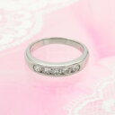 【ふるさと納税】PT900 0.48ct 一文字ダイヤモンド リング #18 HR-009152【配送不可地域:離島・沖縄県】【1510054】