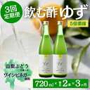 【ふるさと納税】【毎月定期便】飲む酢のイメージを変える!ドリンクビネガーゆず《5倍濃縮》720ml×2本全3回【配送不可地域：離島】【4012325】