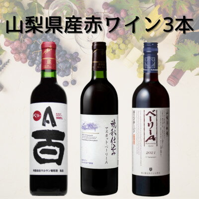 山梨県産ワイン3本セット 042[配送不可地域:離島]