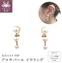 【ふるさと納税】< 甲府ジュエリー > イヤリング ジュエリー レディース アクセサリー パール アコヤ真珠 K10 イエローゴールド おしゃれ ギフト プレゼ...