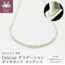 【ふるさと納税】< 甲府ジュエリー > ネックレス ダイヤモンド レディース メンズ ジュエリー アクセサリー 5.00ct プラチナ テニスネックレス グラデ...