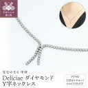【ふるさと納税】< 甲府ジュエリー > ネックレス ダイヤモンド レディース ジュエリー アクセサリー 5.00ct プラチナ Y字 ギフト プレゼント ケース...