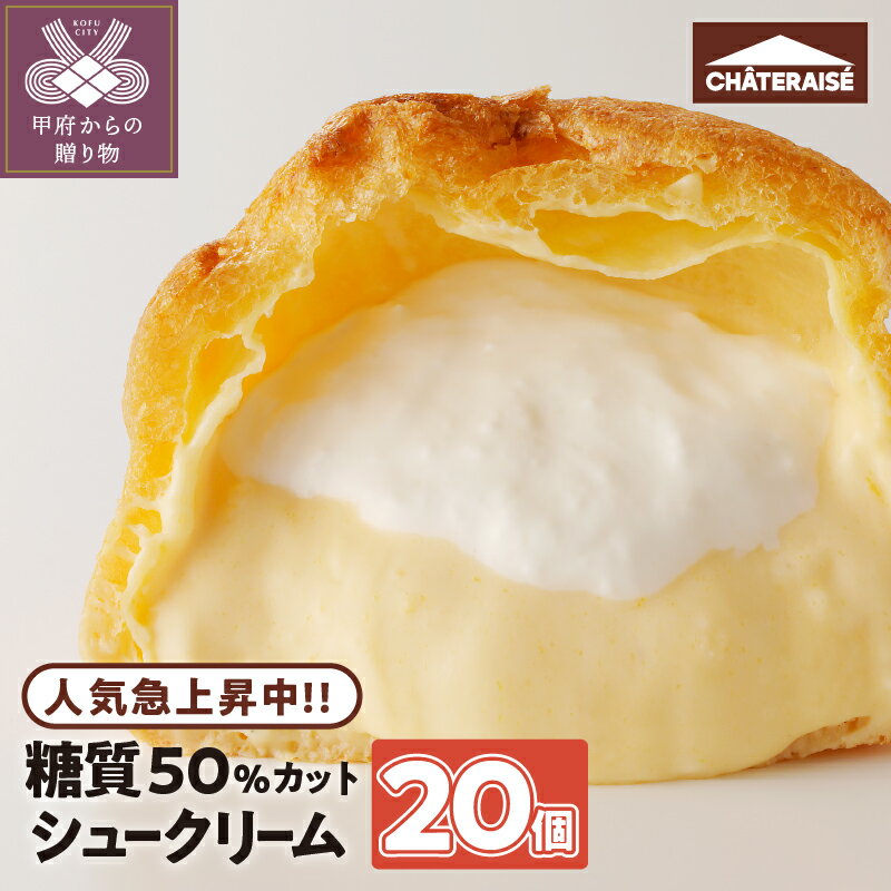 【ふるさと納税】 シュークリーム シャトレーゼ 即時発送 20個 冷凍 個包装 小分け お取り寄せ カスタード アイスシュー 糖質 50% カット ヘルシー スイーツ 贈答 ギフト お菓子 おやつ k283-010のサムネイル