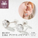 【ふるさと納税】< 甲府ジュエリー > ピアス ジュエリー レディース アクセサリー ダイヤモンド 計 2.0ct Pt900 プラチナ スタッドピアス 存在感...