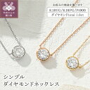 【ふるさと納税】< 甲府ジュエリー > ネックレス ペンダント ダイヤモンド ジュエリー レディース アクセサリー 1.0ct 選べる 地金 K18 イエローゴ...