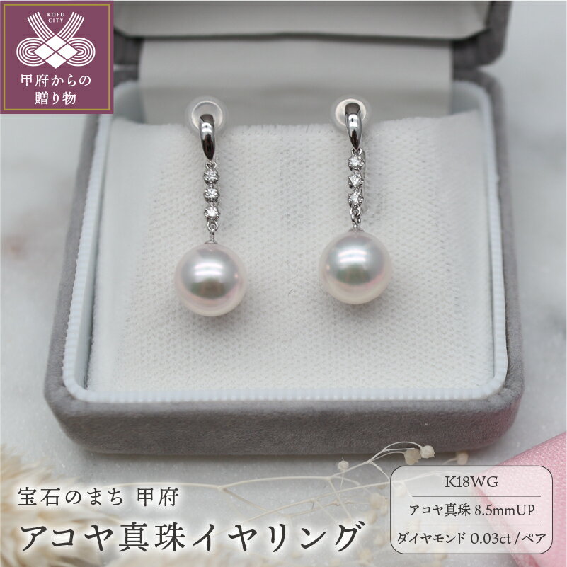 【ふるさと納税】イヤリング ジュエリー アクセサリ— レディース アコヤ真珠 パール 保証書付 クロス付 k087-055のサムネイル