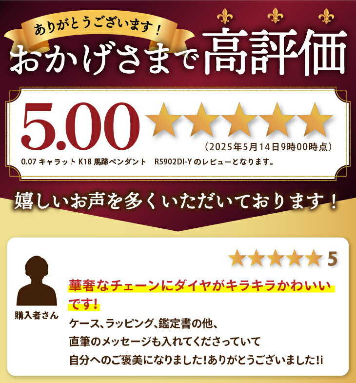 【ふるさと納税】＜ 甲府ジュエリー ＞ 【高評価★5.0】 即納 ネックレス 馬蹄 ダイヤ ペンダント ホースシュー レディース ダイヤモンド ネックレス K18 プレゼント 誕生日 記念日 ペンダントケース付 鑑別書付 保証書付 k098-150