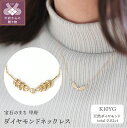 【ふるさと納税】 ネックレス レディース ジュエリー アクセサリー ダイヤモンド 0.02ct イエローゴールド K10 YG 月桂樹 ギフト プレゼント 専用ケース付 鑑別書付 保証書付 k122-078(4)