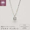 【ふるさと納税】< 甲府ジュエリー > ダイヤ ネックレス ペンダント レディース ジュエリー アクセサリー プラチナ 一粒 シンプル 0.3カラット ジュエリーケース付 鑑定書付 保証書付 k163-002(4)