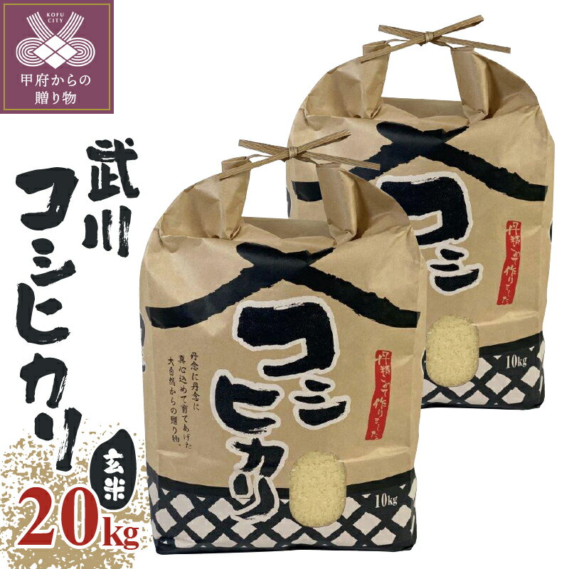 5位! 口コミ数「0件」評価「0」 米 令和5年 玄米 精米 武川 コシヒカリ 山梨県産 20kg 10kg×2袋 k193-013