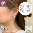 【ふるさと納税】< 甲府ジュエリー > ピアス ジュエリー レディース アクセサリー ダイヤモンド 0.02ct 天然 アコヤ真珠 パール K18 ホワイトゴー...