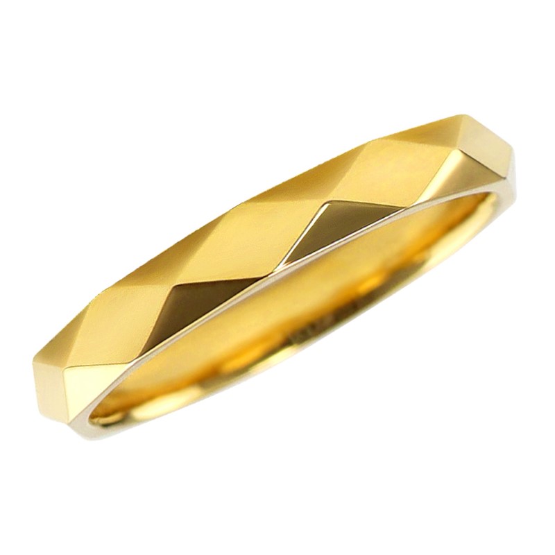 【ふるさと納税】＜ 甲府ジュエリー ＞ リング 指輪 ひし形カット 3ミリ幅 18金 レディース メンズ K18 選べる地金 YG WG PG シンプル ミラーカット 単品 日本製 甲府市 受注製作 J-454 ジュエリーケース付 保証書付 k287-005