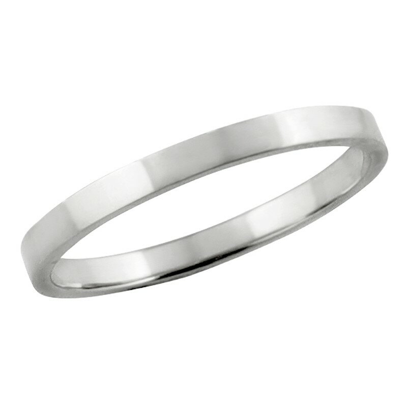 【ふるさと納税】＜ 甲府ジュエリー ＞ リング 平打ち 2mm幅 プラチナ 指輪 レディース メンズ Pt900 シンプル フラット 結婚指輪 マリッジリング 単品 日本製 甲府市 J-76 Pt ギフト プレゼント ジュエリーケース付 保証書付 k287-040