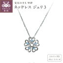 【ふるさと納税】< 甲府ジュエリー > ネックレス ペンダント ジュエリー レディース アクセサリー ブルートパーズ 5石 シルバー ジュリ Zuri シンプル ギフト プレゼント ジュエリーケース付 保証書付 k282-003(4)