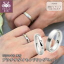 【ふるさと納税】 リング セット 指輪 ダイヤモンド ジュエリー ペアリング レディース メンズ アクセサリー 0.06ct 天然 プラチナ950 シンプル ギ...