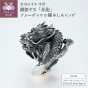 【ふるさと納税】< 甲府ジュエリー > リング 指輪 ジュエリー メンズ アクセサリー ブルーダイヤモンド 0.02ct シルバー SV925 和の彩 wanoiro 昇龍 五本爪 迫力 桐箱 保証書付 k279-020