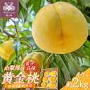 【ふるさと納税】 黄金桃 ピーチ 山梨県産 甲府市産 2kg 4~7個 もぎたて 朝取り 希少品種 冷蔵 2025年7月中旬~8月下旬順次発送 期間限定 数量限定 k346-004