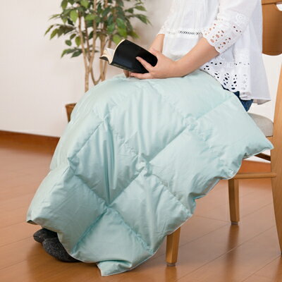 布団 ふとん 羽毛ふとん 羽毛布団 羽毛掛け 子ども用 子供用 ちいさな羽毛掛け ひざ掛け ハンガリー産グース93% ライトグリーン 寝具 送料無料 国産 日本製