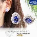 【ふるさと納税】 ダイヤモンド ピアス イヤリング タンザナイト アクセサリー プラチナ 宝石 ジュエリー プレゼント レディース ギフト 女性 ダイヤ クリスマス 【宝石鑑別書・品質保証書付き】･･･