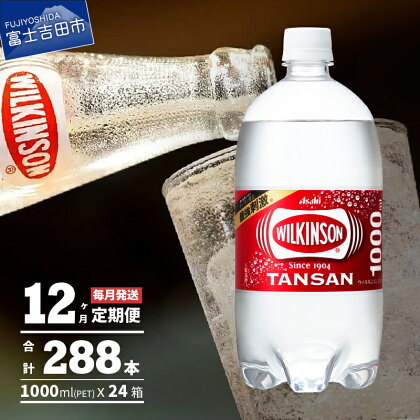 定期便 【 12ヶ月 お届け！】 炭酸水 ウィルキンソン タンサン PET1L×2箱 24本 強炭酸 炭酸飲料 炭酸 ペットボトル アサヒ飲料 ランキング 高評価