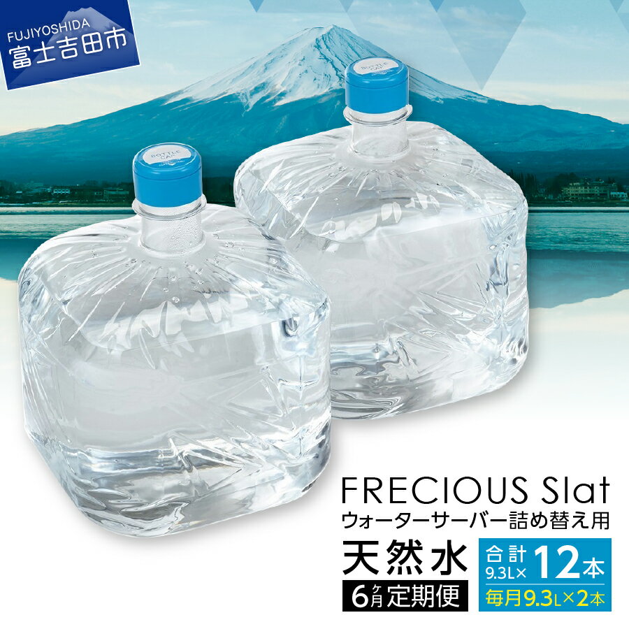 【ふるさと納税】 定期便 6回 水 飲料 天然水 ウォーターサーバー 詰め替え用 FRECIOUS Slat 【 6ヶ月...