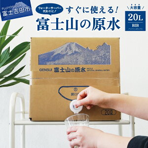 【ふるさと納税】 キャンプ用品 アウトドア用品 天然水 ミネラルウォーター 【バナジウム天然水】 原水 富士山 おいしい水 バナジウム アウトドア キャンプ 富士山の原水 20L BIB バックインボックス