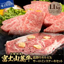  牛肉 ステーキ 焼肉 ビーフ カルビ 霜降り 富士山麓牛 サーロインステーキ 霜降りカルビ セット 冷凍 キャンプ おかず 肉